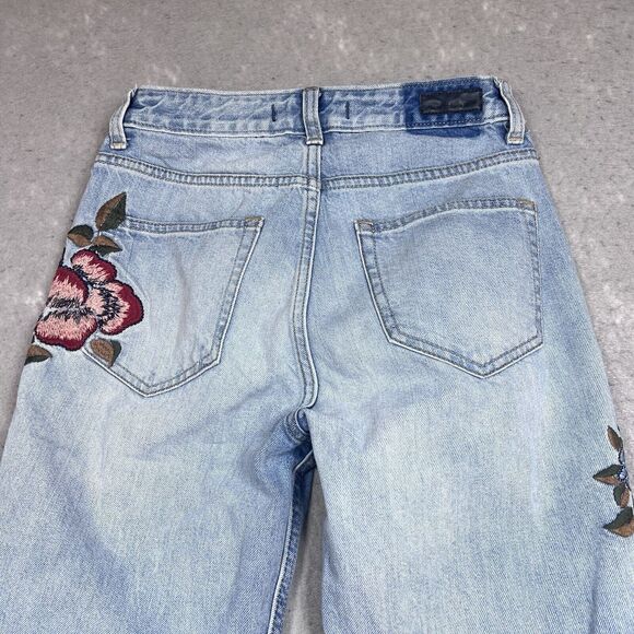 Abercrombie & Fitch Jeans SZ 25 Annie Girlfriend Floral Embroidered Distressed - Picture 11 of 16